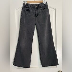 Old Navy Girl’s Wide Leg Jeans - Charcoal Black Grey Wash